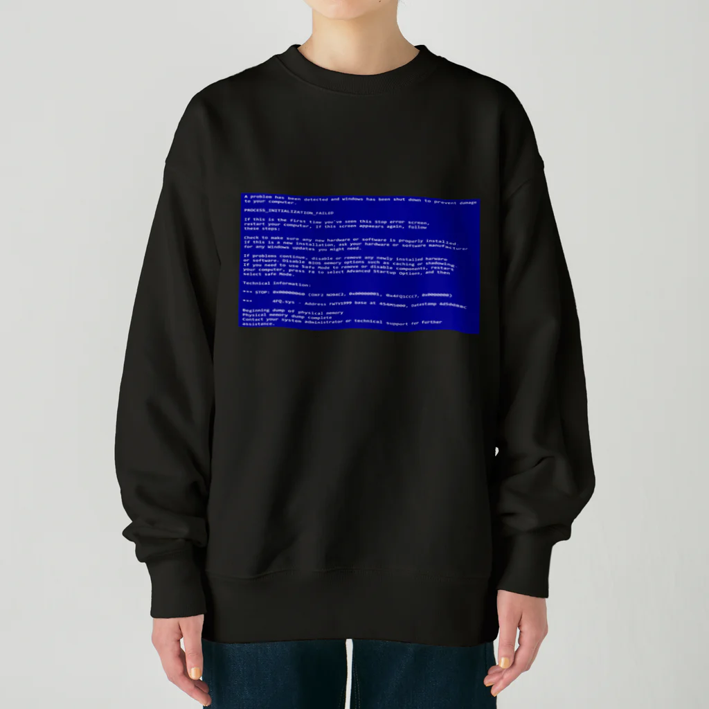 Ａ’ｚｗｏｒｋＳの一番コワいヤツ　ブルースクリーン Heavyweight Crew Neck Sweatshirt