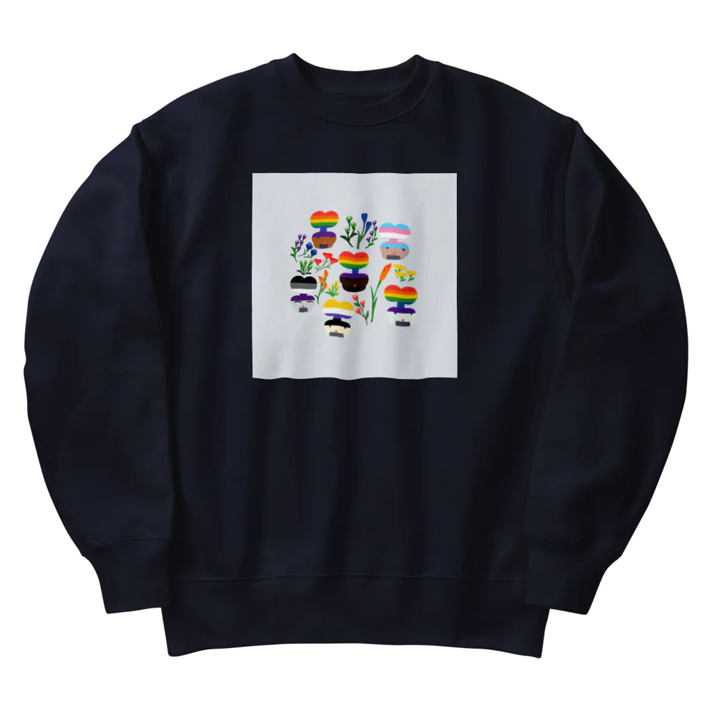 お土産屋ミミカキのクィアたちと植物と生活 Heavyweight Crew Neck Sweatshirt