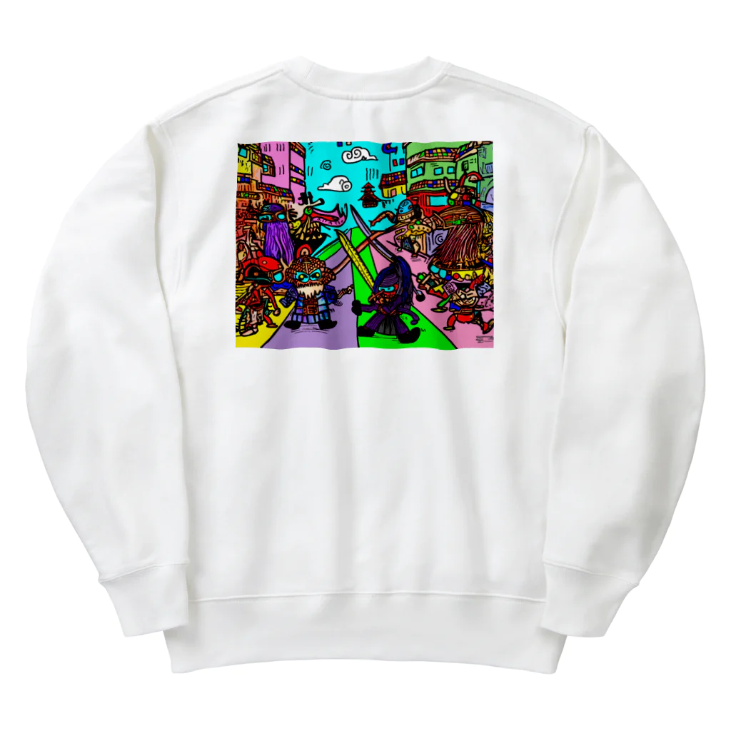 Ａ’ｚｗｏｒｋＳの宇宙人類皆兄弟 HORIZONTAL Heavyweight Crew Neck Sweatshirt