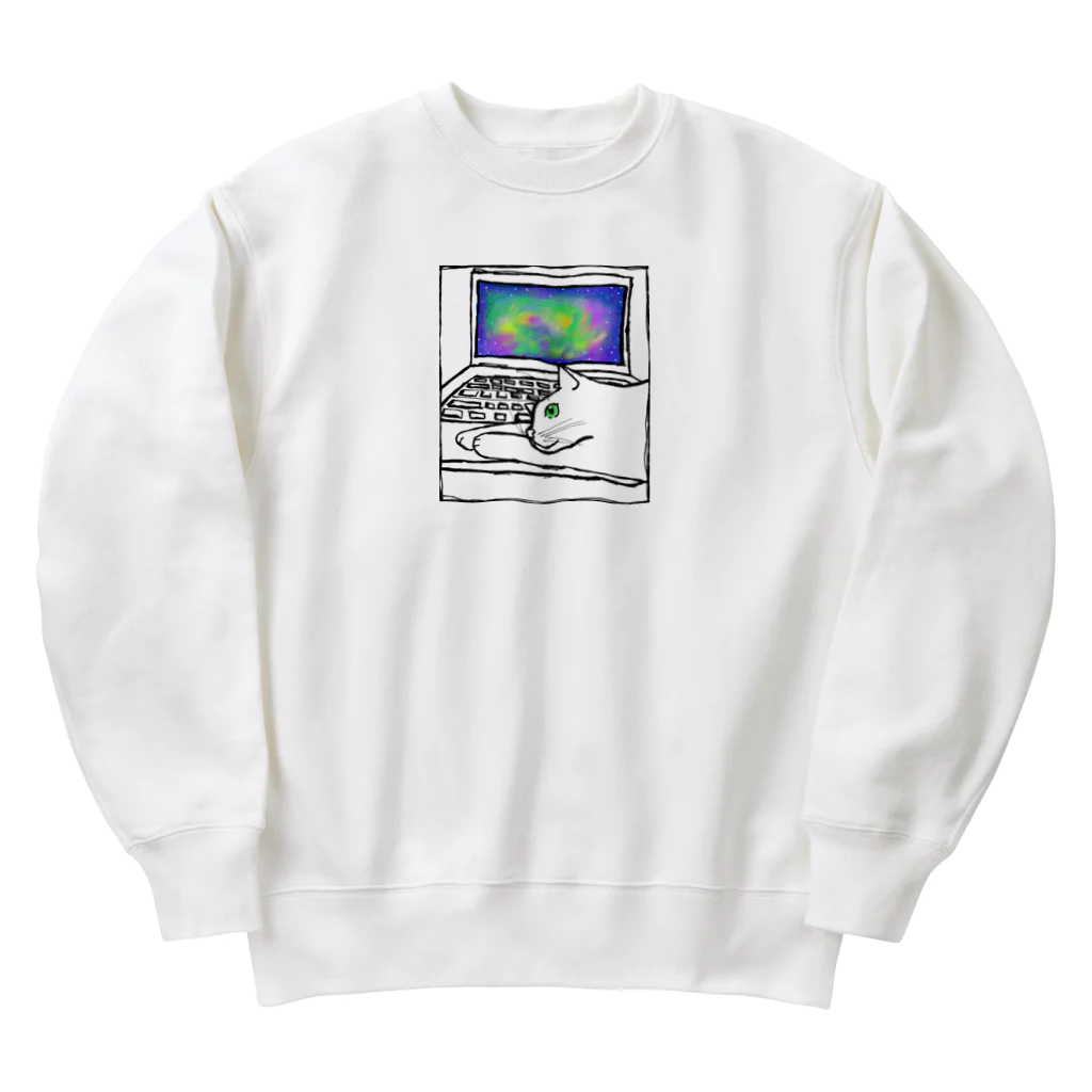 9livesworkの星雲ねこ Heavyweight Crew Neck Sweatshirt