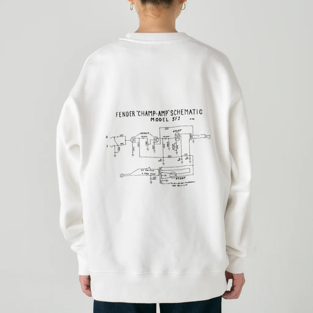 SADOPEDALsのfendar champ  schiematic Heavyweight Crew Neck Sweatshirt