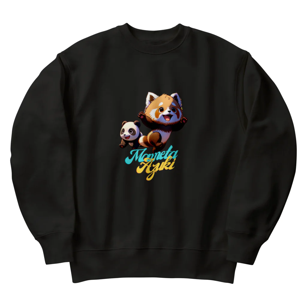 「キュートなアズキとマメタのワンダフル・ドリームランド」の『アズキとマメタ　キラキラしあわせワンダーボックス』！ Heavyweight Crew Neck Sweatshirt