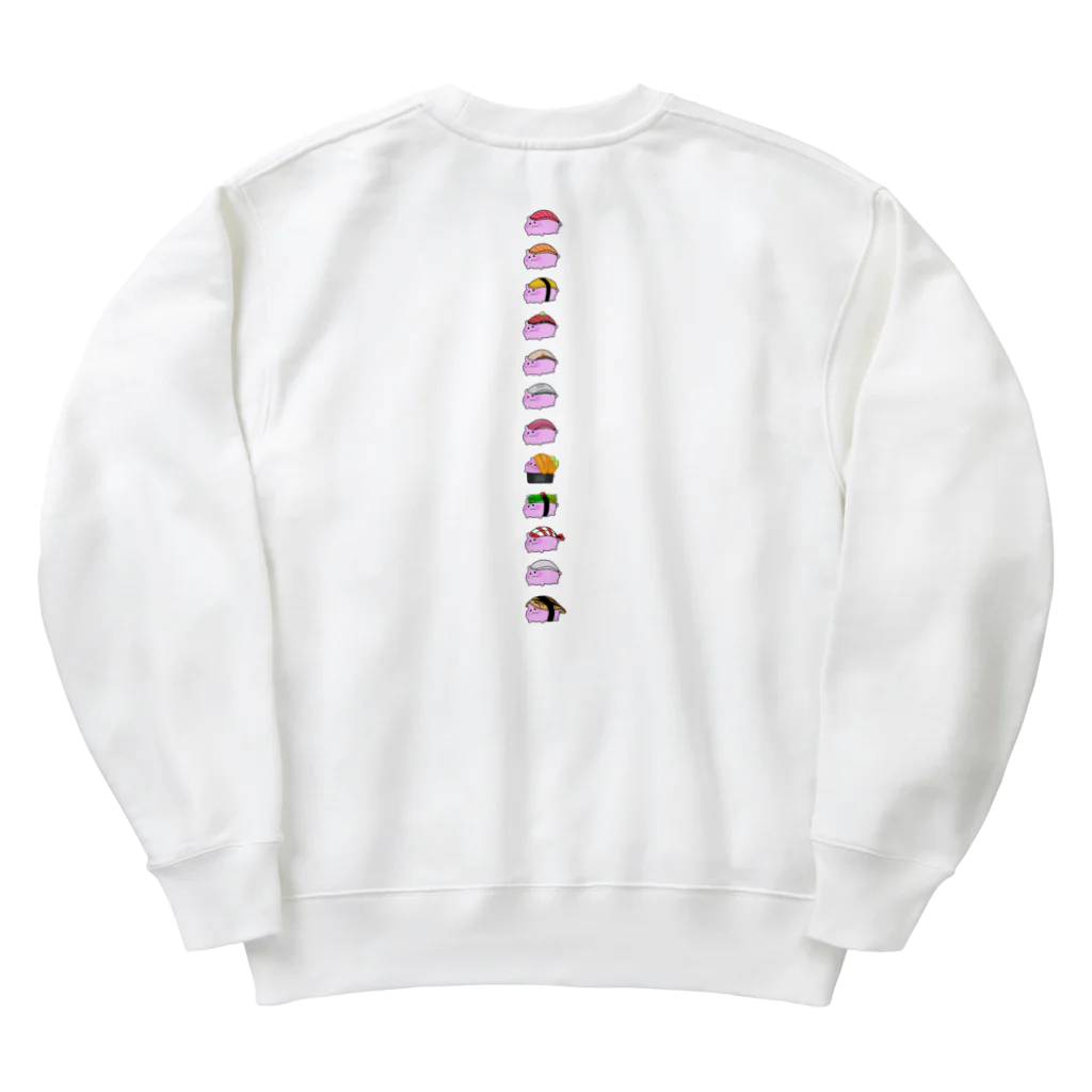 PIKIMONの寿司！【マグロ サーモン はまち】カラー:ポップコーン Heavyweight Crew Neck Sweatshirt