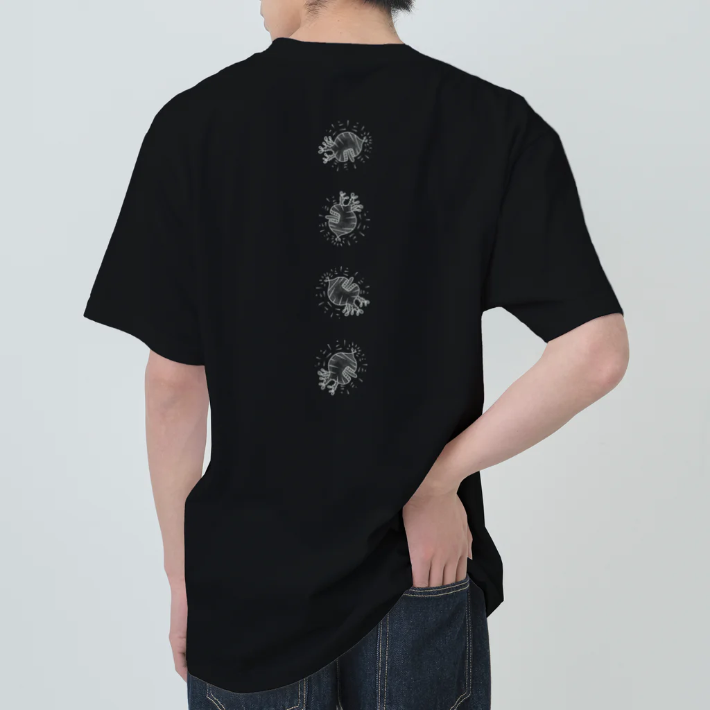 TENDOBOTANICALのグラ丸　黒t ヘビーウェイトTシャツ