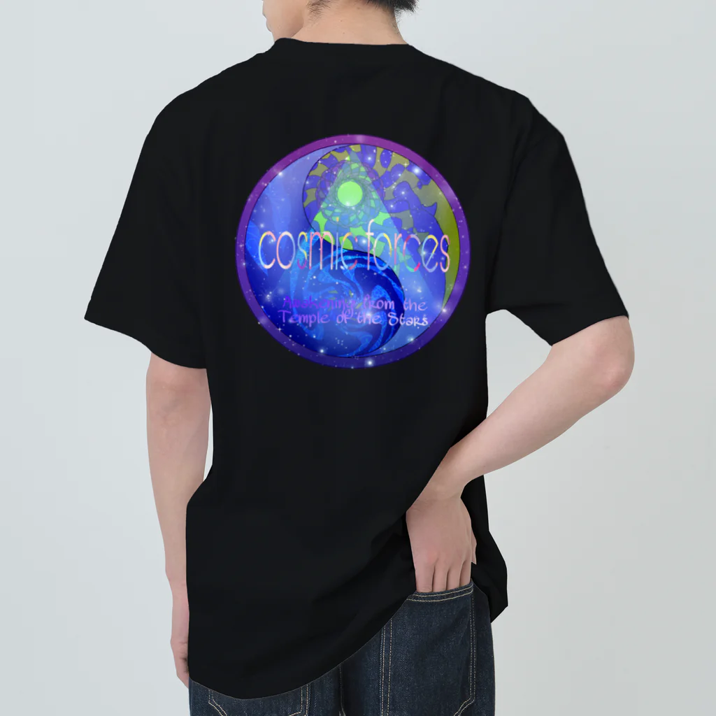 💖宇宙整体♪🌈♪こころからだチャンネル♪💖の星の神殿からの覚醒　cosmic foreces ヘビーウェイトTシャツ