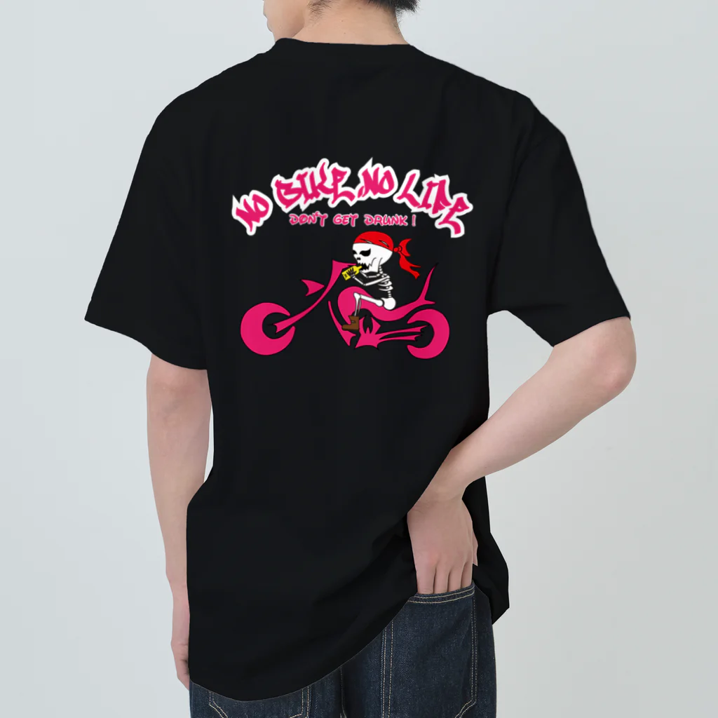 よっちオリジナルバイカーズグッズの酔っぱライダー＆スカルオーガ Heavyweight T-Shirt