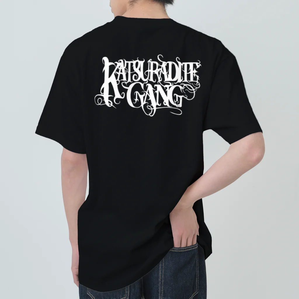 めぐるの禿達麻  KATSURA DITE GANG ブラック Heavyweight T-Shirt