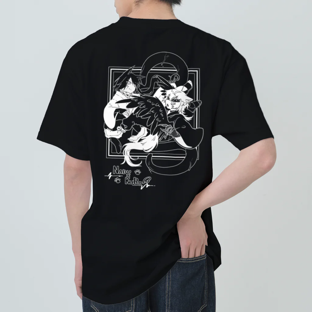 狐火箱のNADU×KURO(濃色地向け) Heavyweight T-Shirt