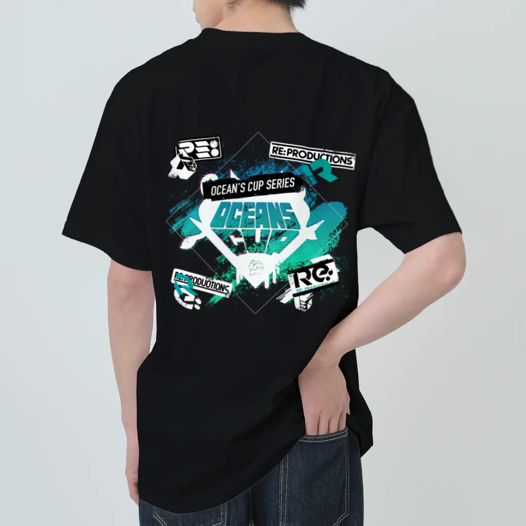 熊谷ゆ〜ほ_デザイングッズのOCEANS CUP SERIES 【BLACK】 ヘビーウェイトTシャツ