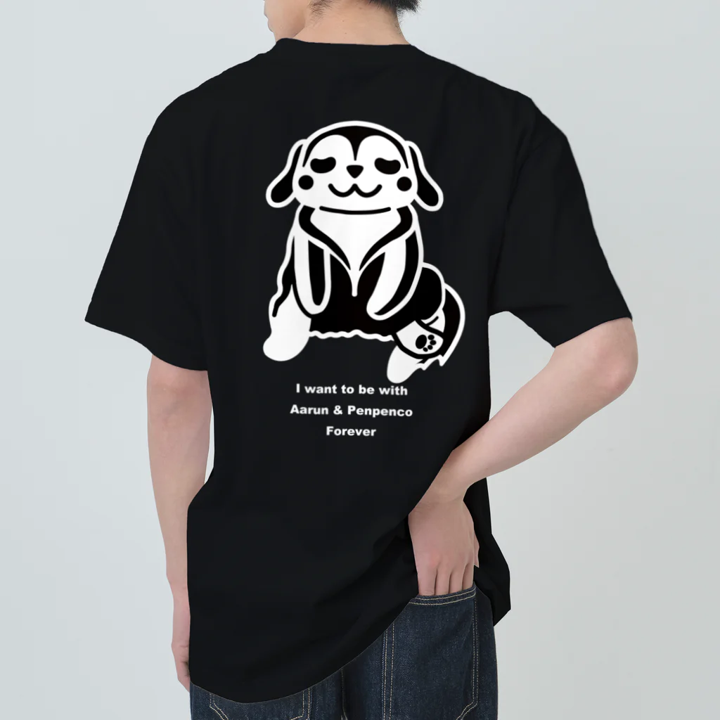 aarun_evolutionのAPTVロゴマークモノクロ ヘビーウェイトTシャツ