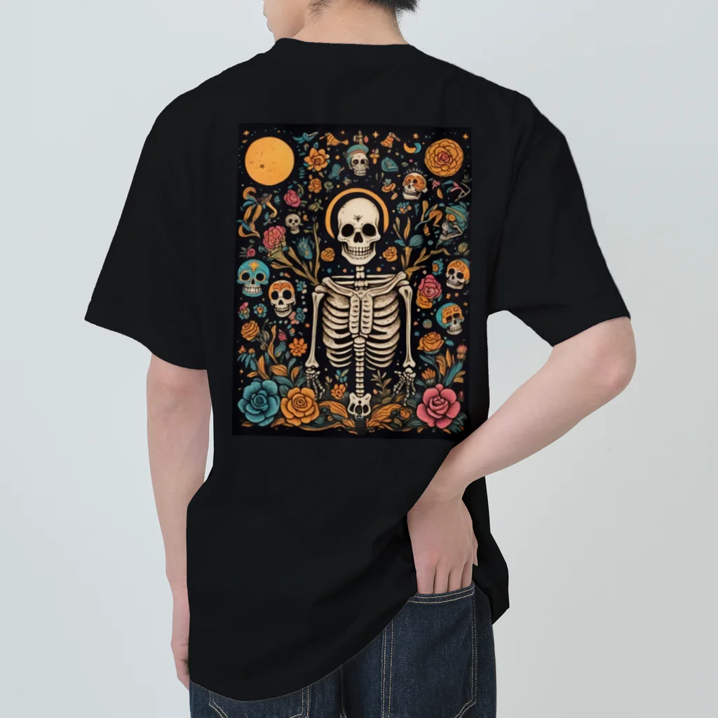 Skull sectionの月とドクロ Heavyweight T-Shirt