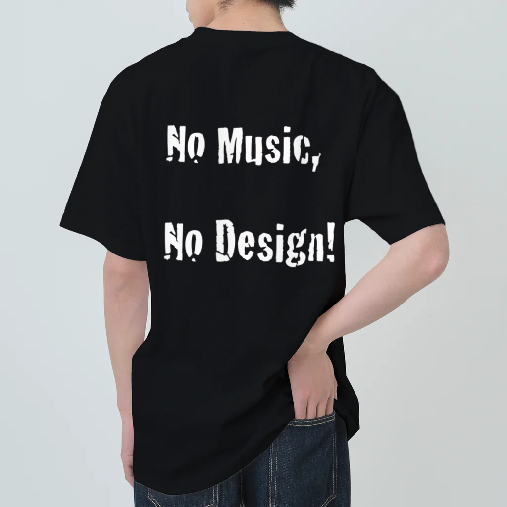 Architeture is dead.のNo Music, No Design! ヘビーウェイトTシャツ