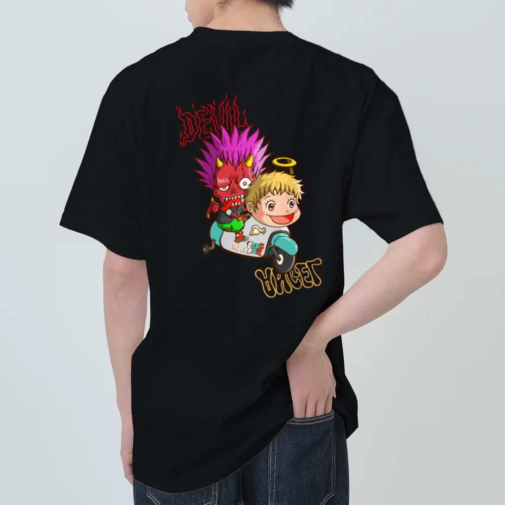 Siderunの館 B2の【バックプリント】悪魔と天使 ヘビーウェイトTシャツ