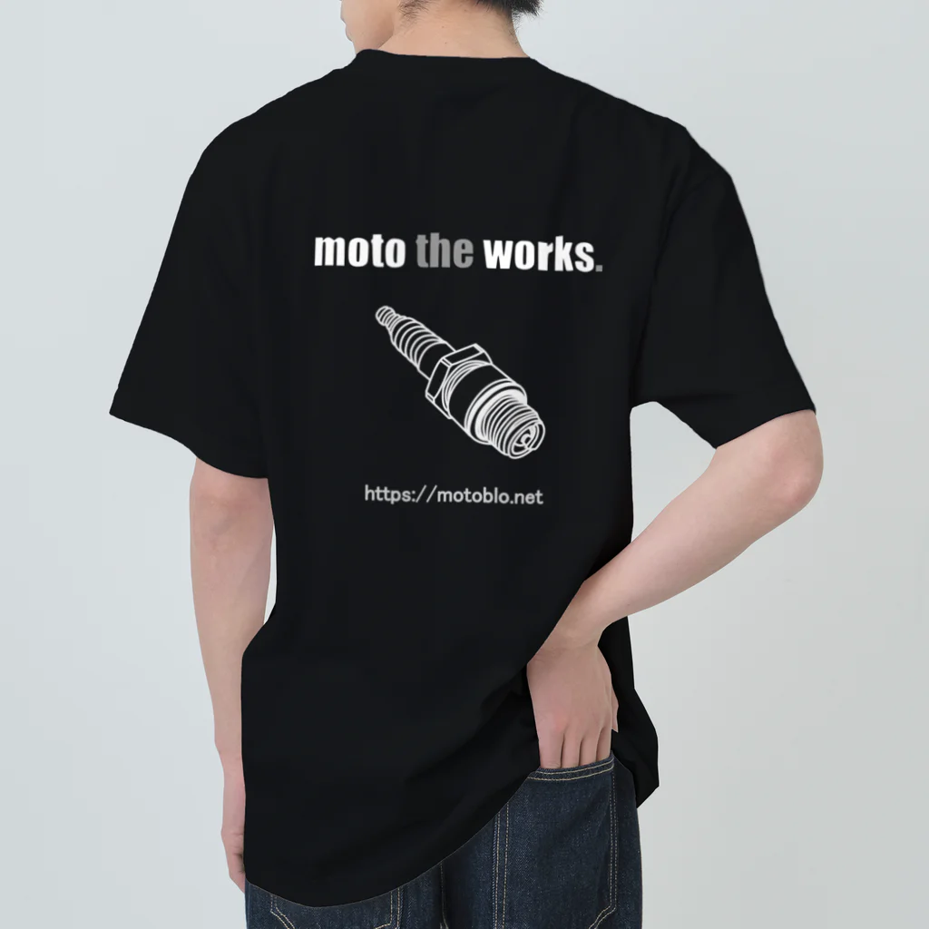 cabochaのmoto the works. WhiteColor. Heavyweight T-Shirt