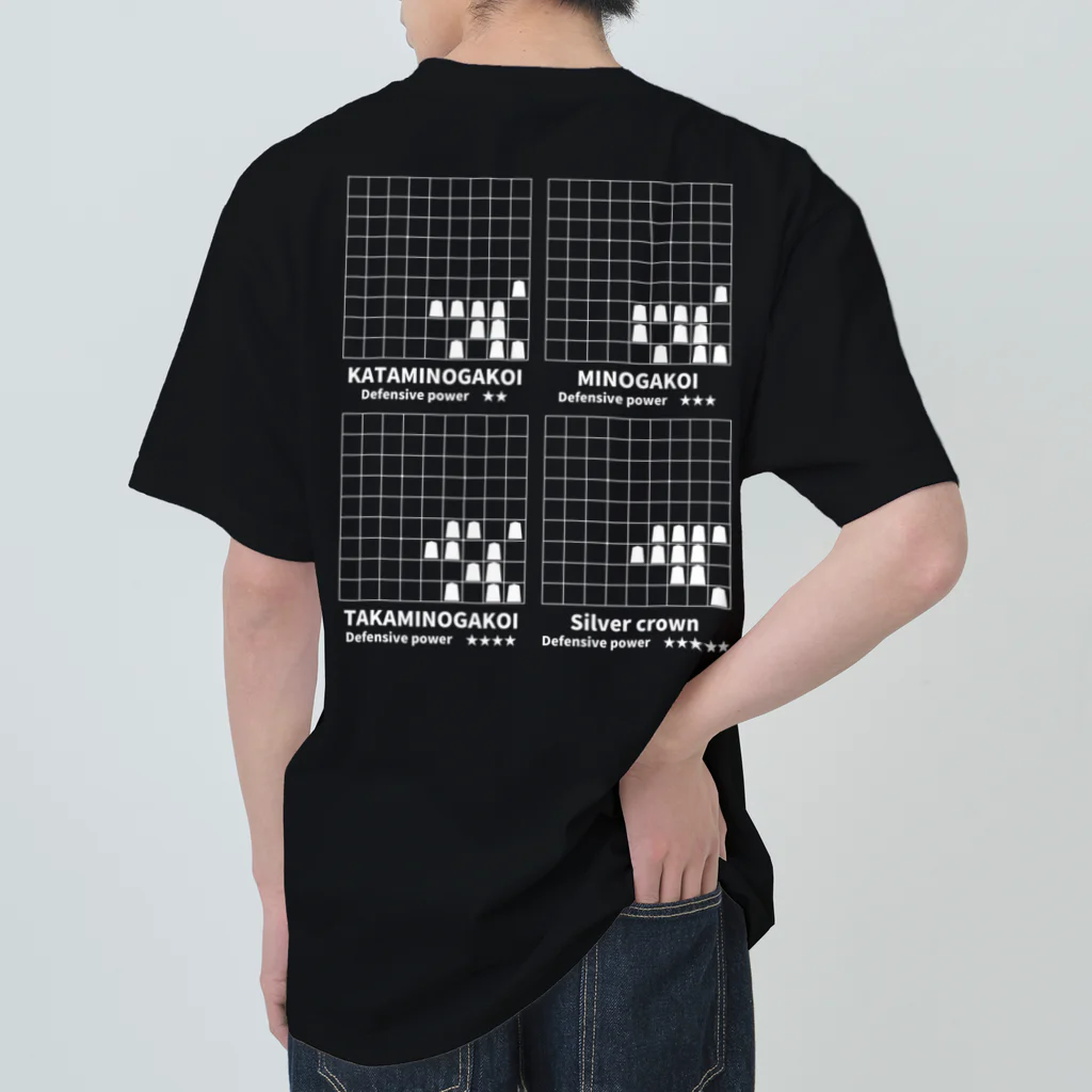 愛棋堂の振り飛車党美濃囲い ヘビーウェイトTシャツ