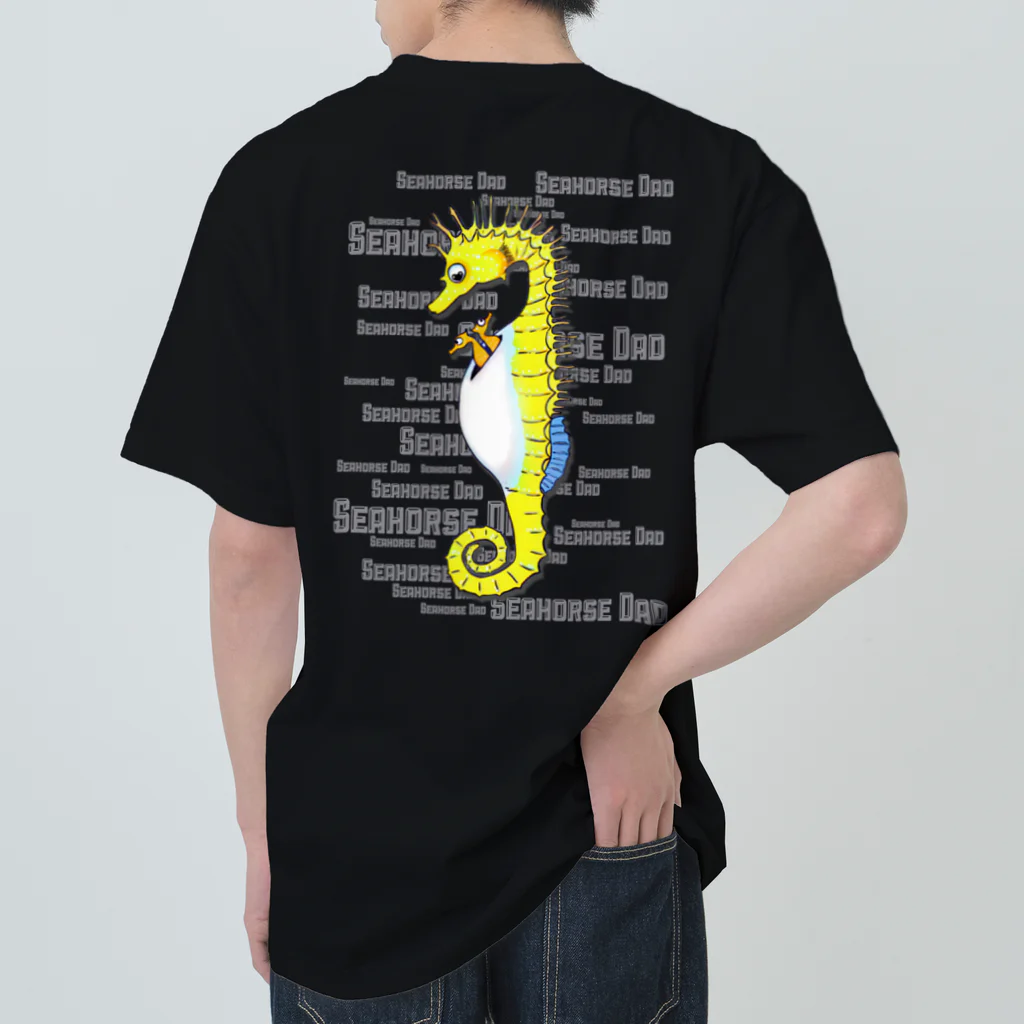 LalaHangeulのSeahorse Dad バックプリント ヘビーウェイトTシャツ