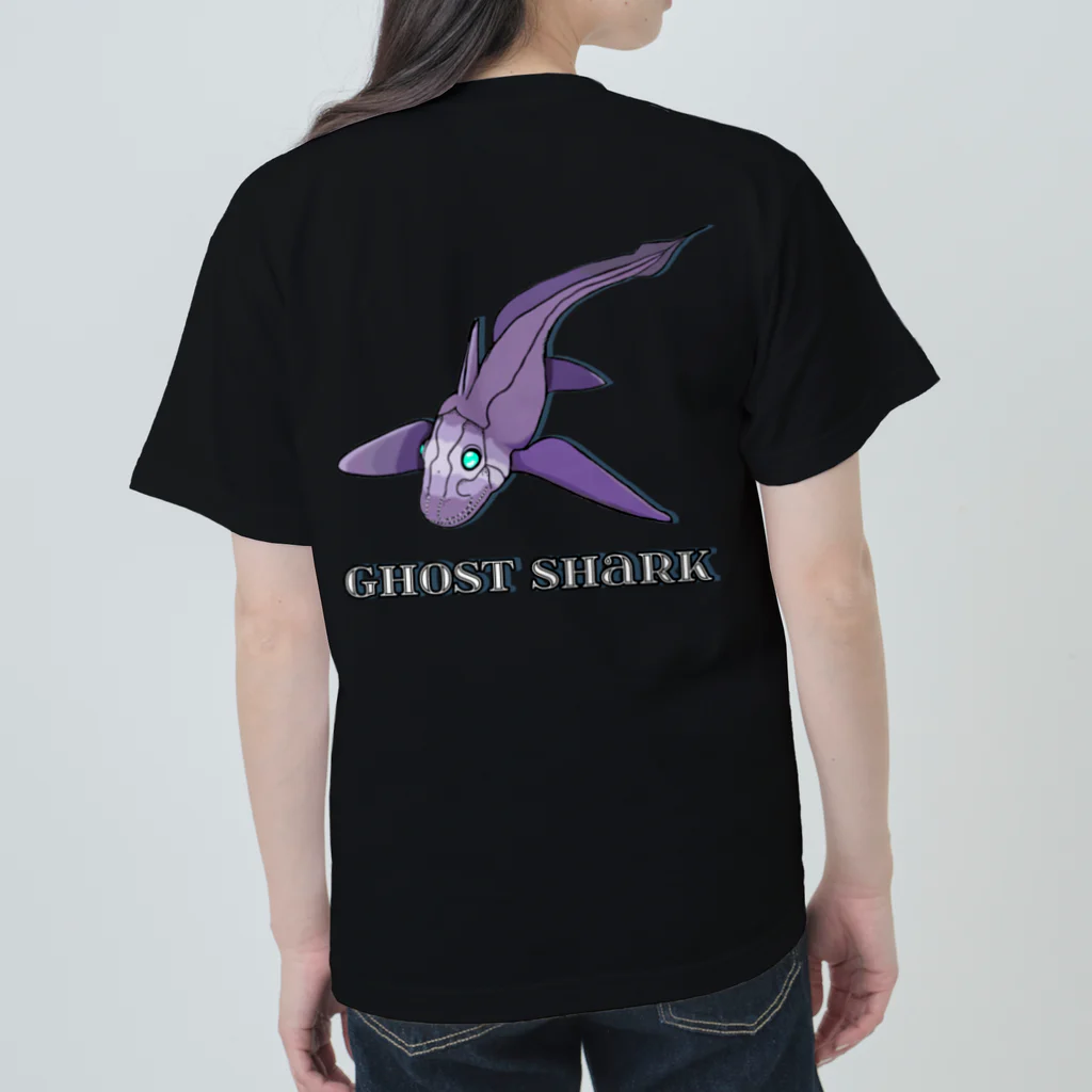 LalaHangeulのGhost Shark バックプリント ヘビーウェイトTシャツ