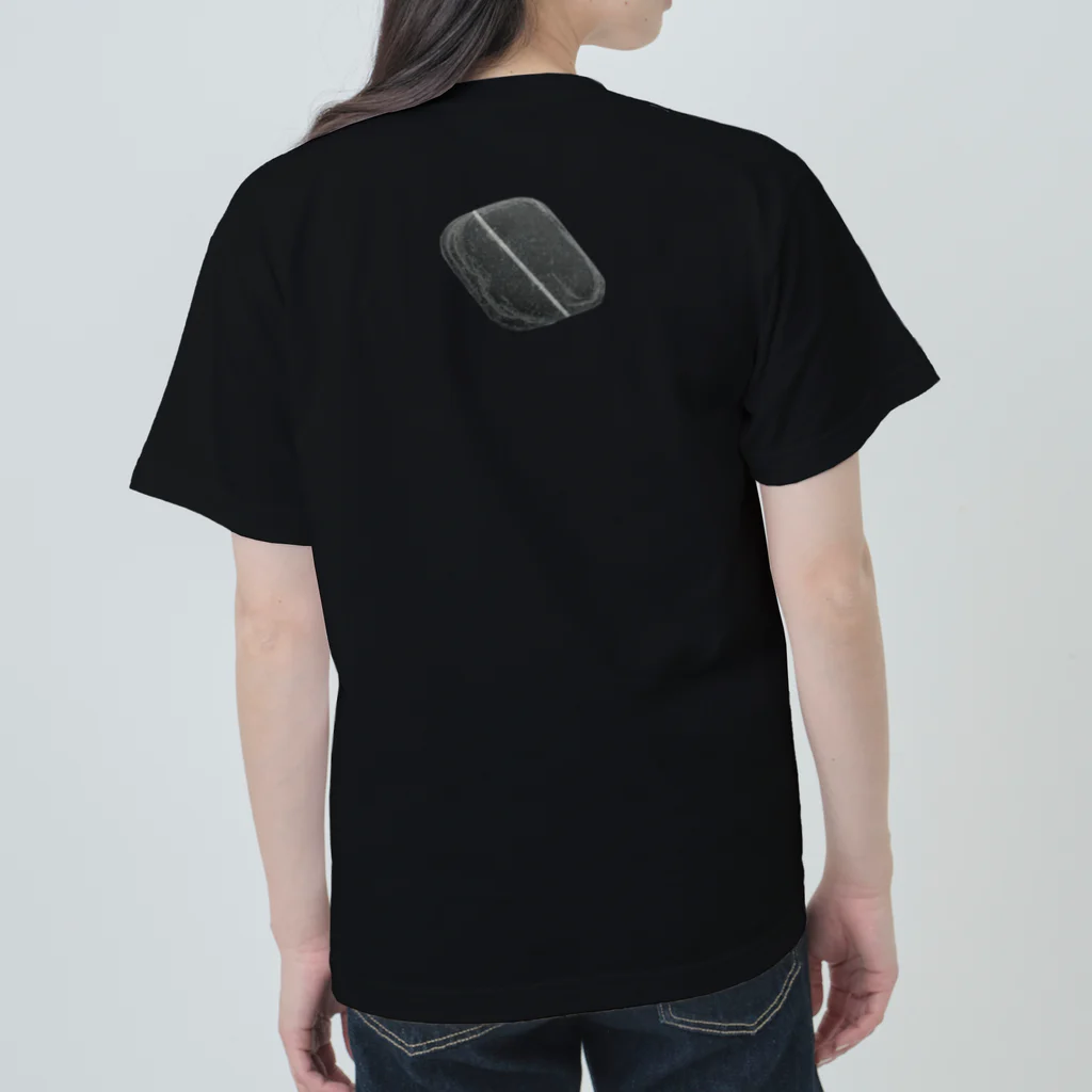 shimmy_sのflat stone with white lines　 ヘビーウェイトTシャツ