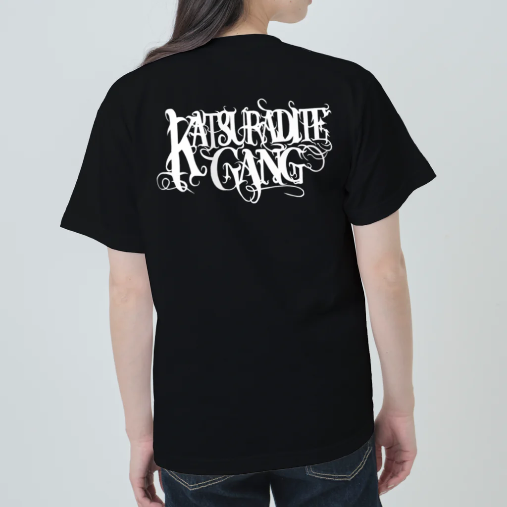 めぐるの禿達麻  KATSURA DITE GANG ブラック ヘビーウェイトTシャツ