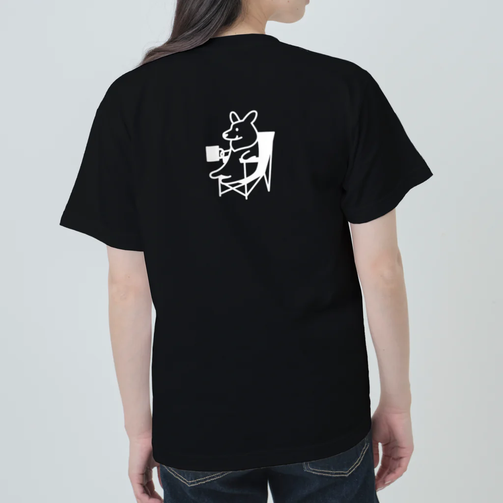 かめつるのキャンって鳴く犬_黒地用 Heavyweight T-Shirt