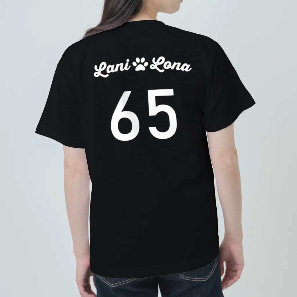 SATYの【Lani＆Lona】ビーグルチームTシャツ　白文字 ヘビーウェイトTシャツ