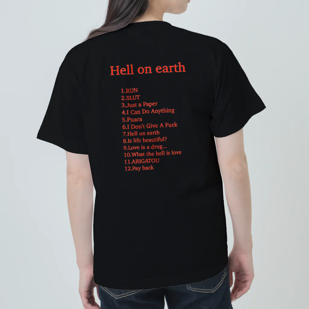 YESI BEATS STUDIOのHell on earth - album  PRINT ITEM ヘビーウェイトTシャツ