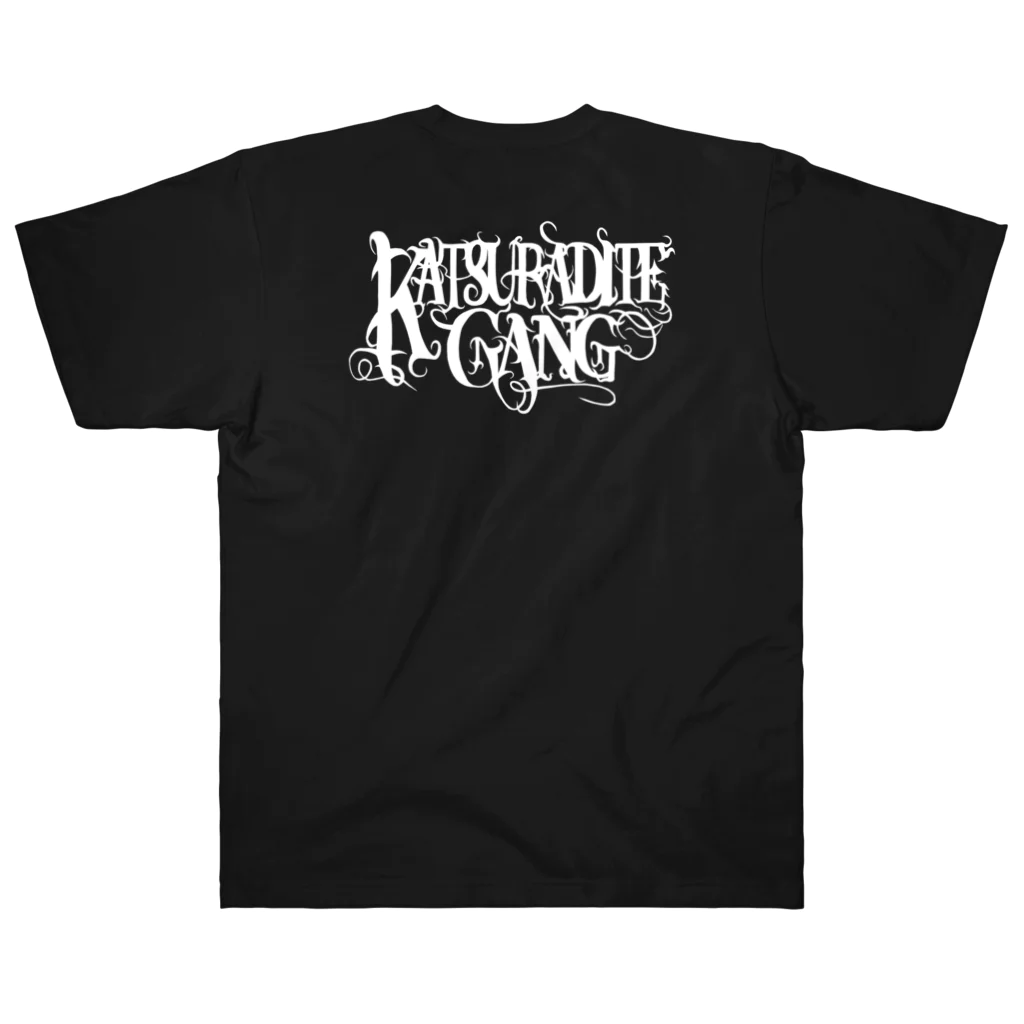 めぐるの禿達麻  KATSURA DITE GANG ブラック Heavyweight T-Shirt