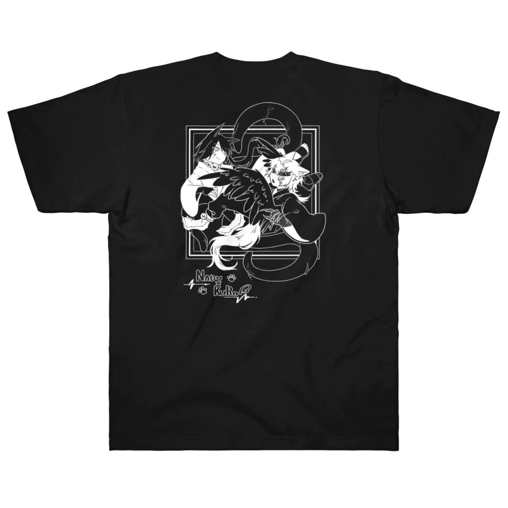 狐火箱のNADU×KURO(濃色地向け) Heavyweight T-Shirt