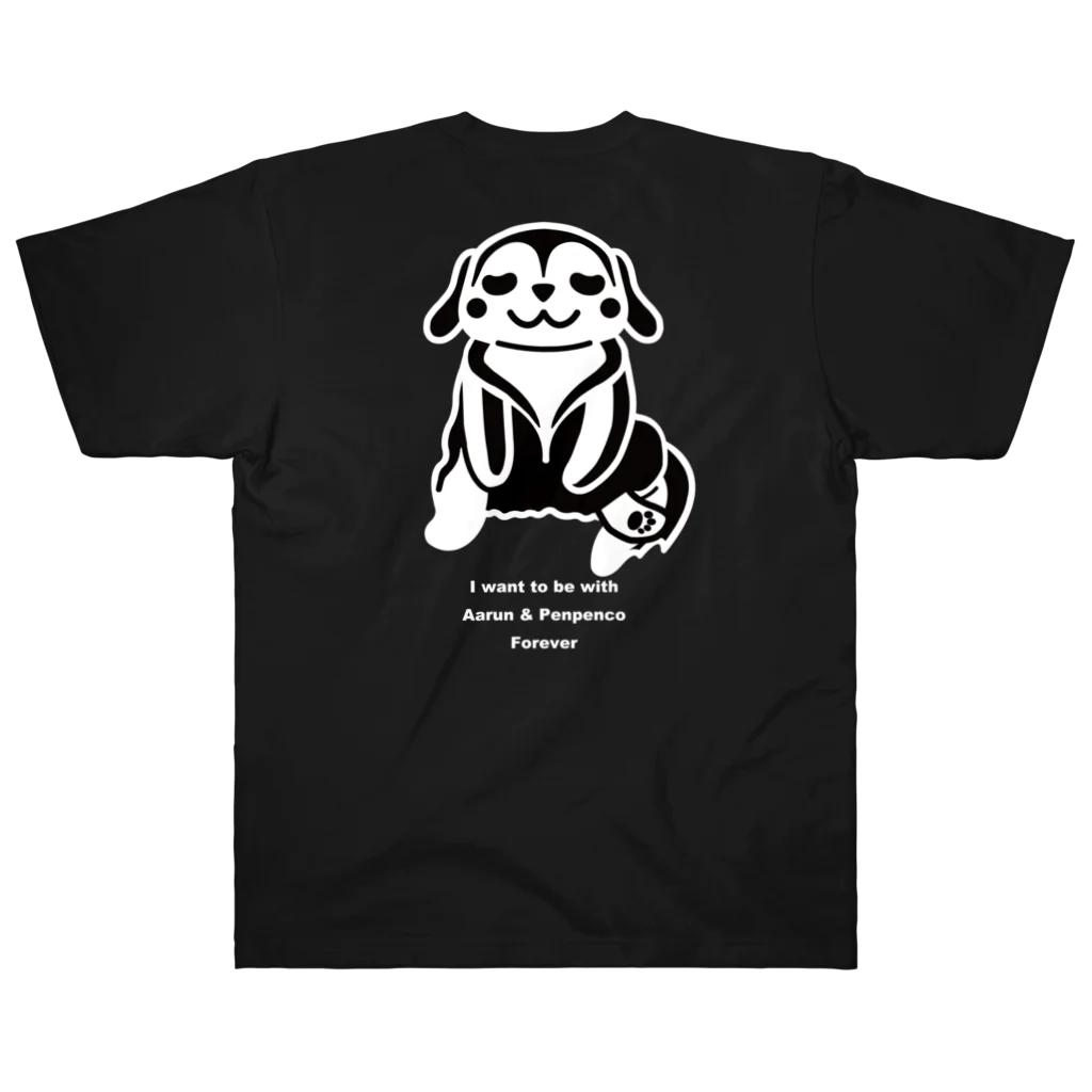 aarun_evolutionのAPTVロゴマークモノクロ ヘビーウェイトTシャツ