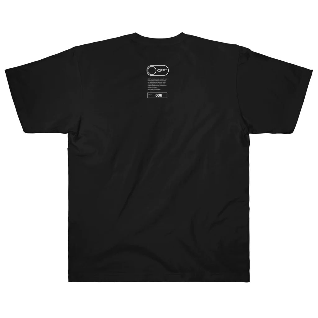 OFF™のOFF™006_offline ヘビーウェイトTシャツ（ ブラック／背面あり） ヘビーウェイトTシャツ