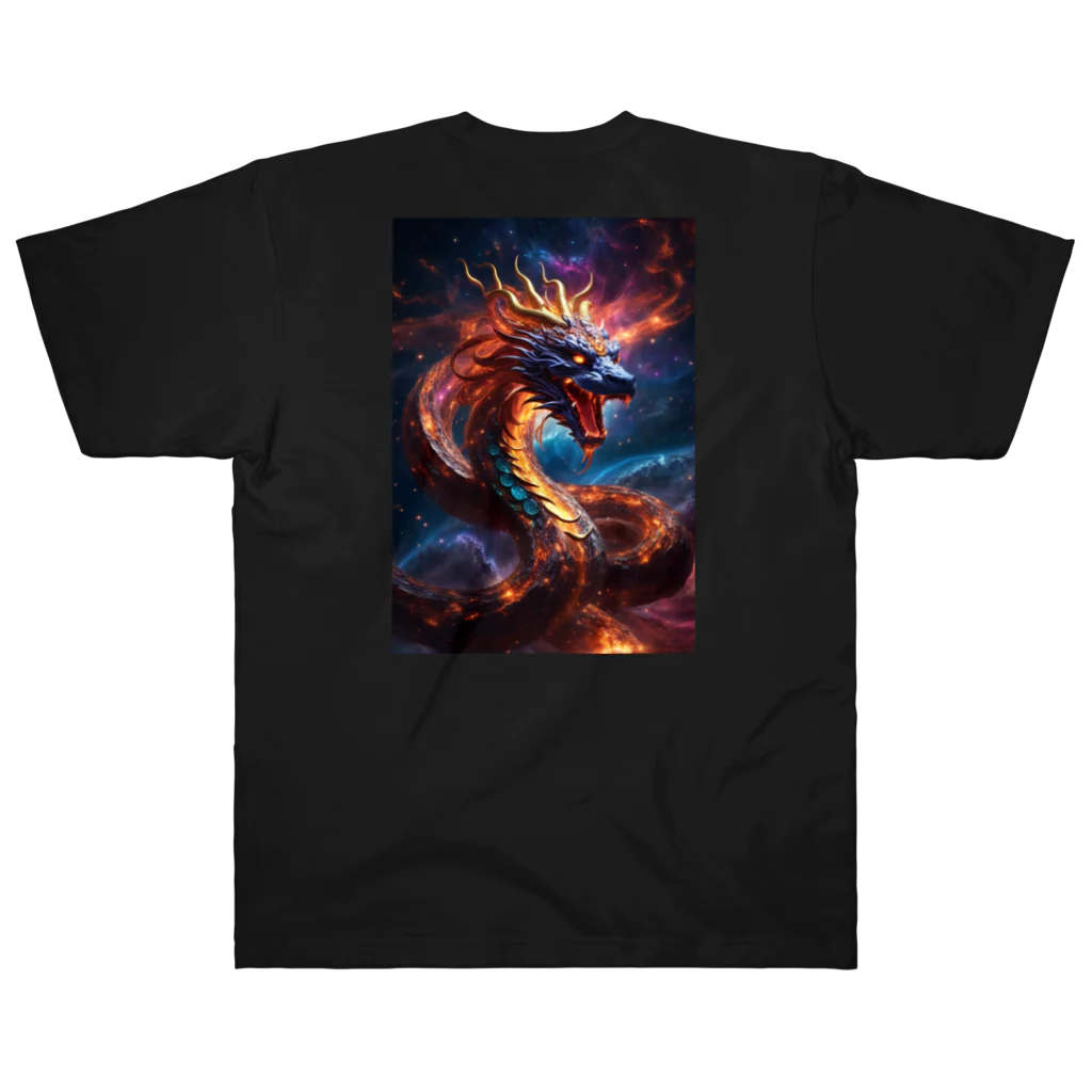 bluedolphinのブラックドラゴン ヘビーウェイトTシャツ