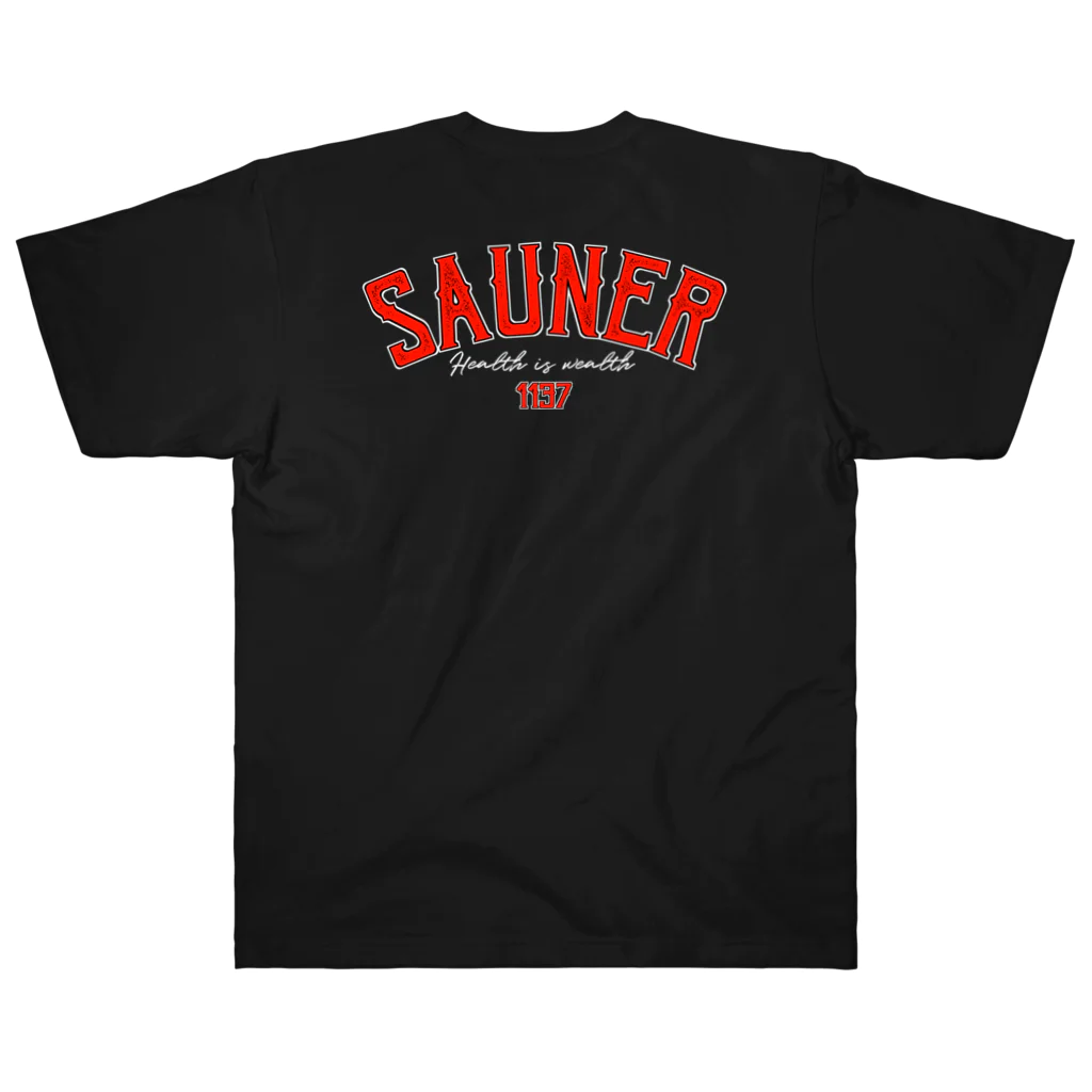 Super Sauna StyleのSAUNER1137 Red -Black- Heavyweight T-Shirt