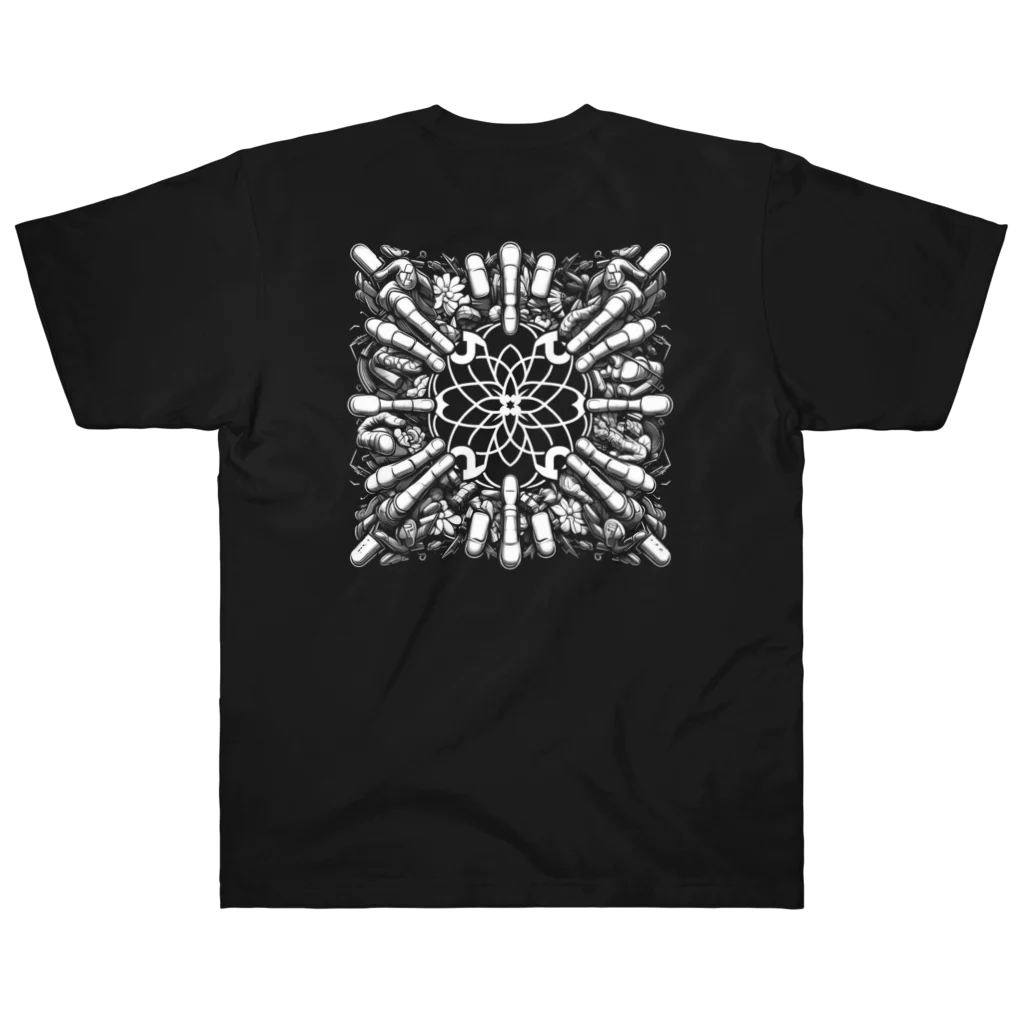 one-eight craft-work'sのLOVE＆HOPE  【曼荼羅】 ヘビーウェイトTシャツ