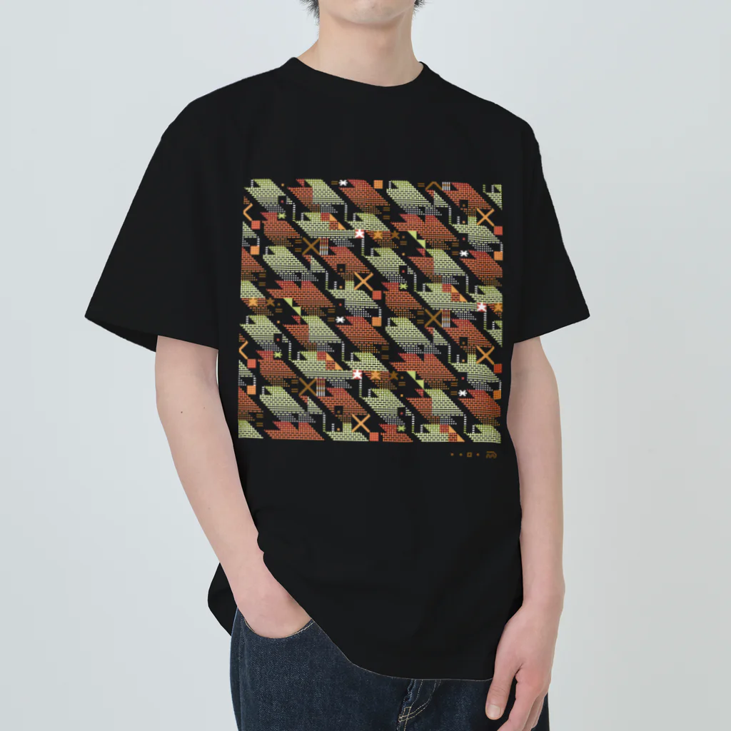 m7kenjiのpixelTextilePattern_02 Heavyweight T-Shirt