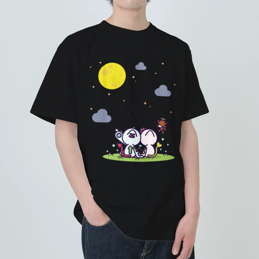 SimbaStudio ShopのTalking to the moon ヘビーウェイトTシャツ