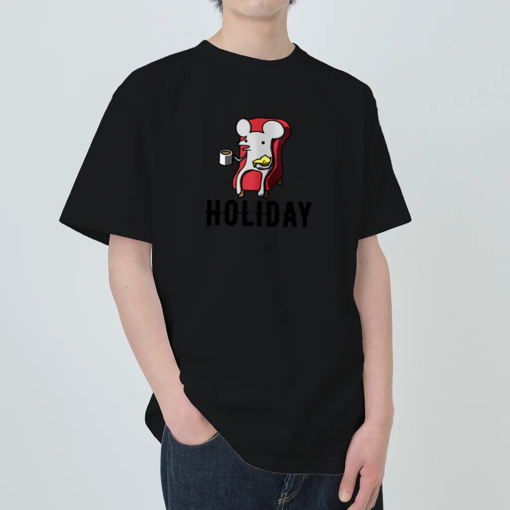 とんとんSHOPの休日のネズミくん Heavyweight T-Shirt