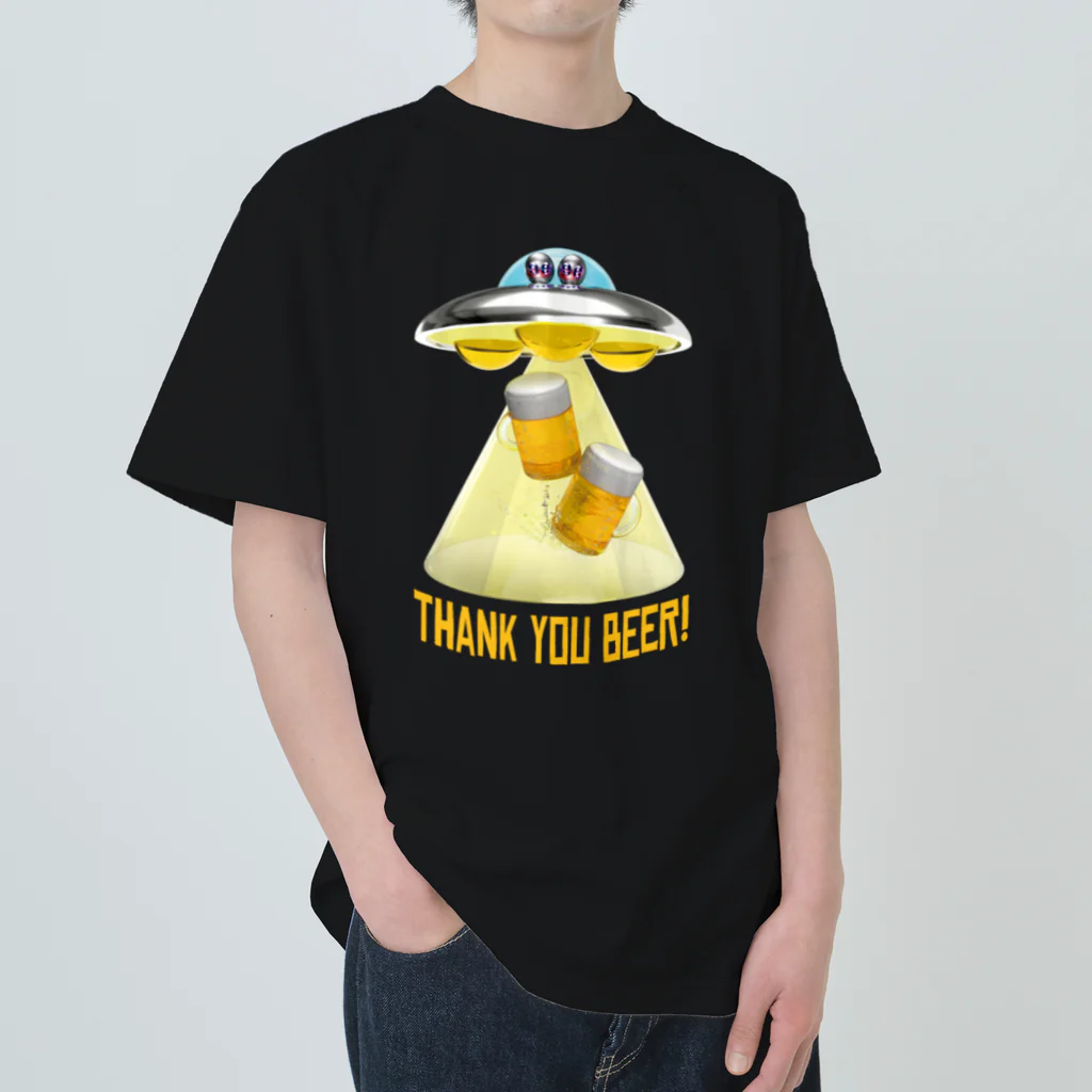 LONESOME TYPE ススのビール泥棒👽🍻👽（飲酒運転ダメ。ゼッタイ。） Heavyweight T-Shirt