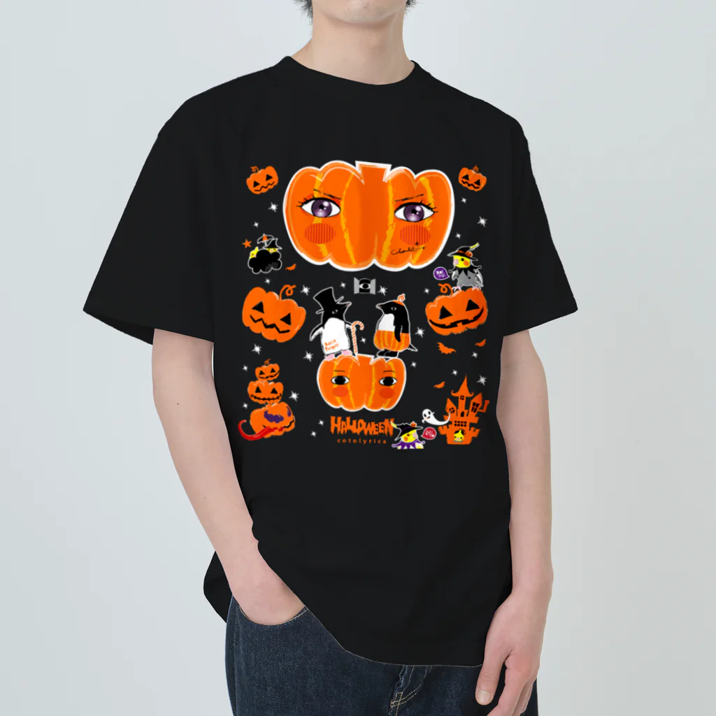 LittleLoroのTHE GREAT PUMPKIN カボチャ大王のお出まし アデリーペンギン オカメインコ Heavyweight T-Shirt