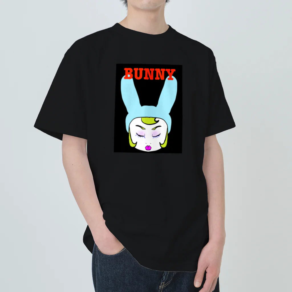 mamo〜のBunny girl ヘビーウェイトTシャツ