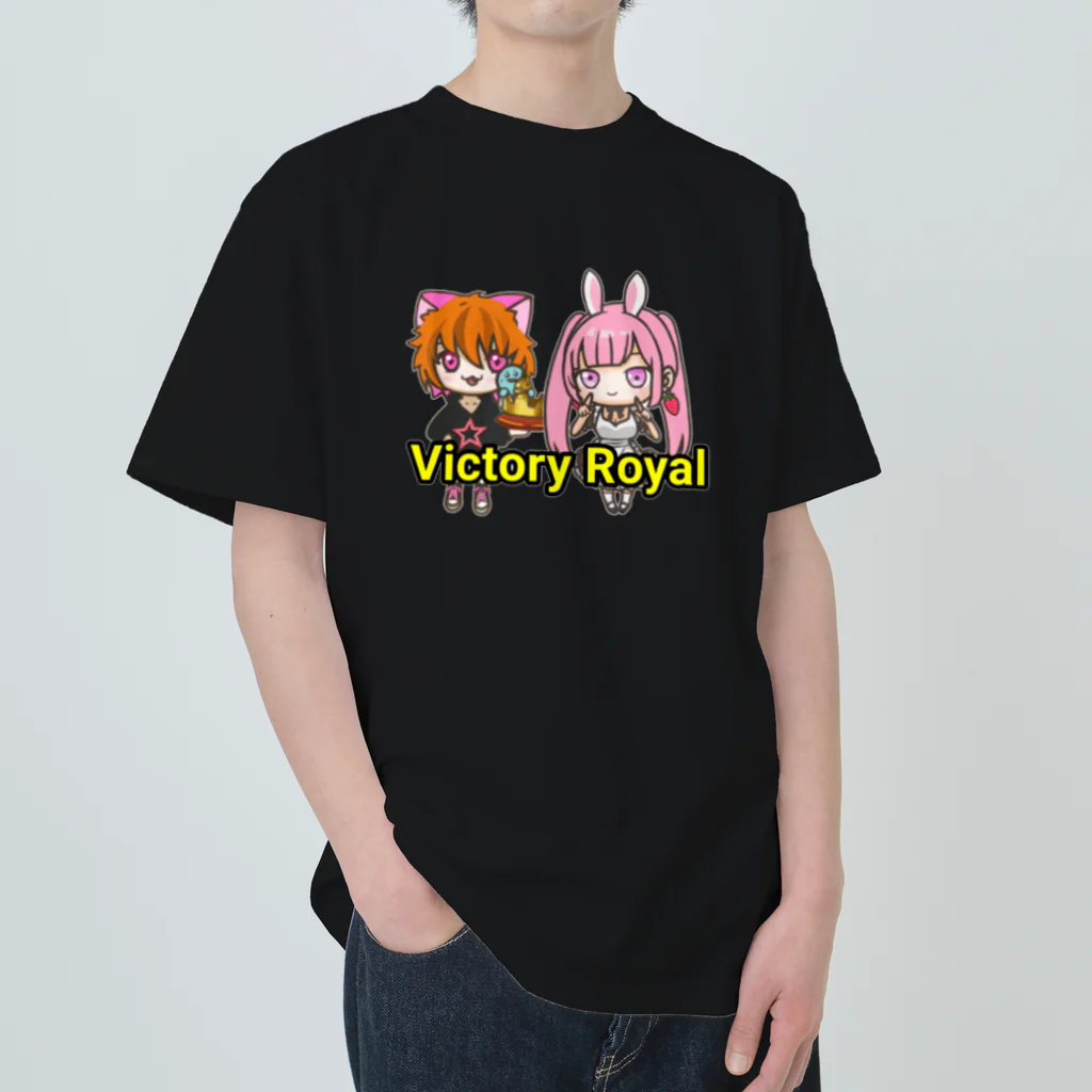 えおはらぶゆっこCH!!公式キャラクターShopのゆっこちゃんandまっちゃん ヘビーウェイトTシャツ