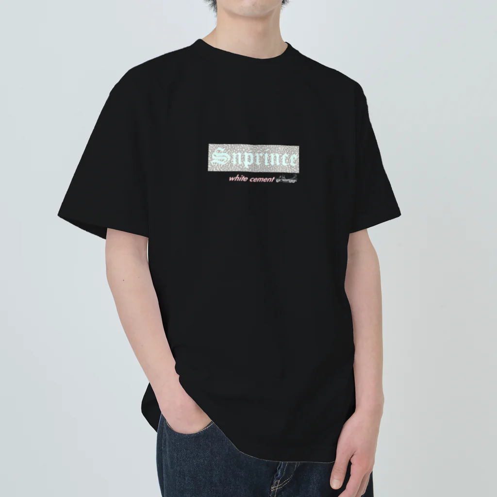 王子のアパレル Snprinceのwhite cement Snprince boxlogo ヘビーウェイトTシャツ