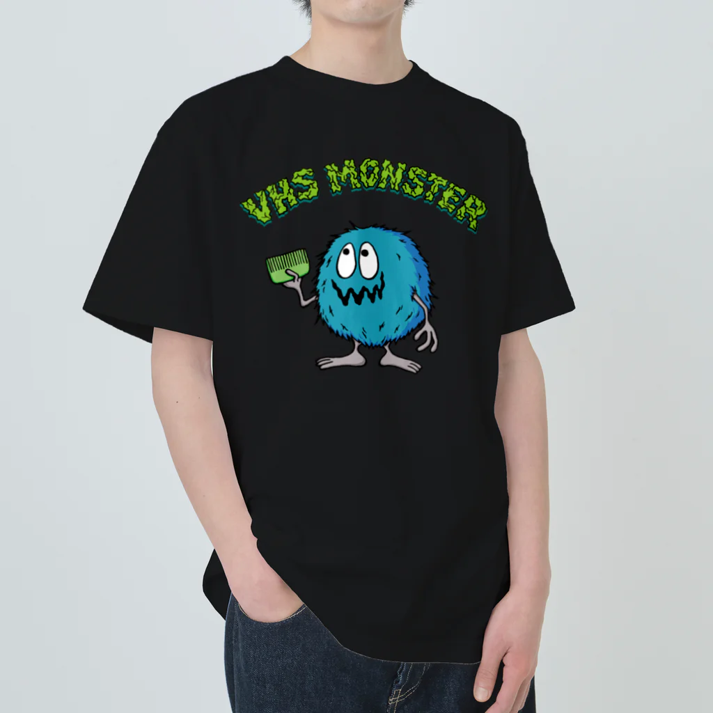 YOKAI BROSのVHS MONSTER クラックロゴ（ライトグリーン版） ヘビーウェイトTシャツ