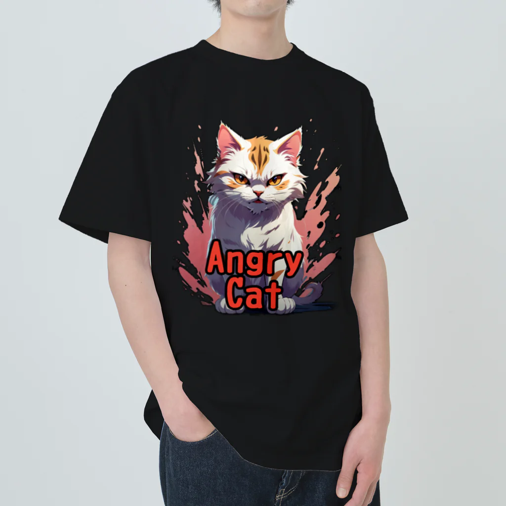 トッパー家のAngry Cat ヘビーウェイトTシャツ