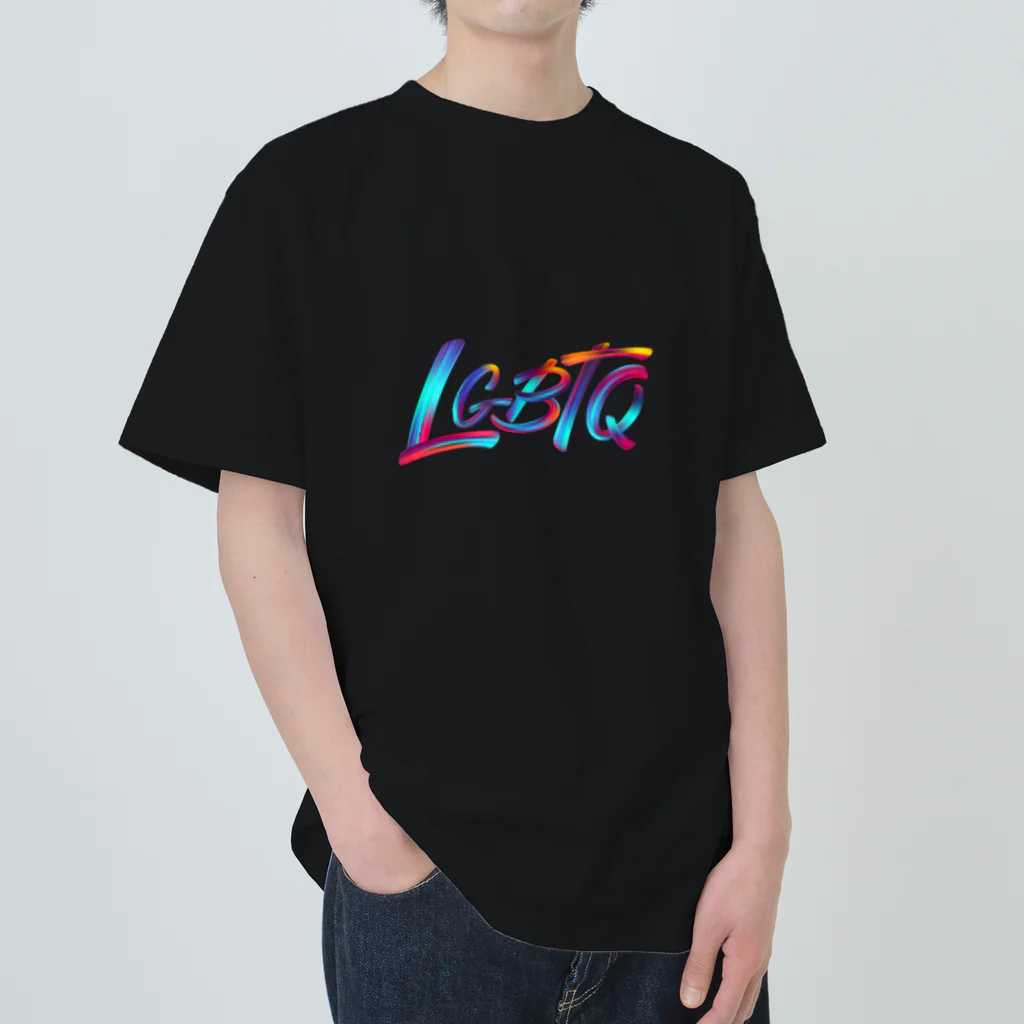 gay_lgbtのLGBTQロゴ Heavyweight T-Shirt
