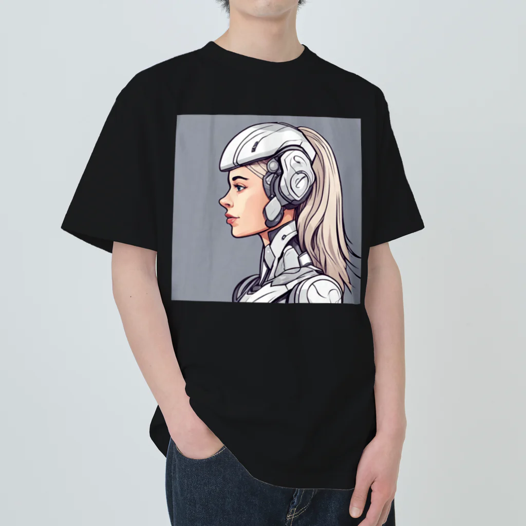 AI Creative Hub（AIクリエイティブハブ）のAIアンドロイド Heavyweight T-Shirt