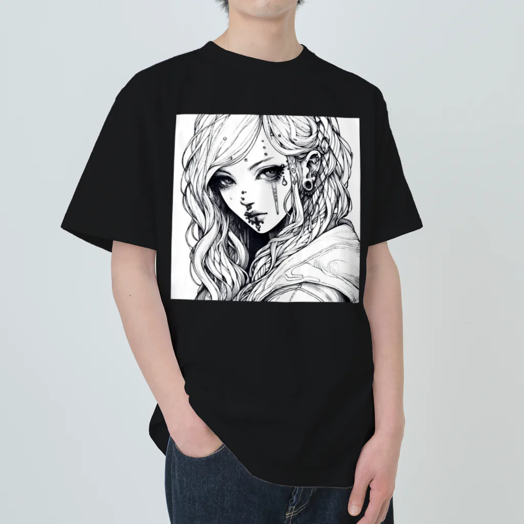 zaisuのピアス女子 Heavyweight T-Shirt