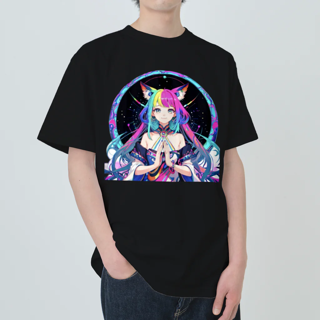 ミネラル太郎の幻想少女リリー　〜星々との対話〜 ヘビーウェイトTシャツ