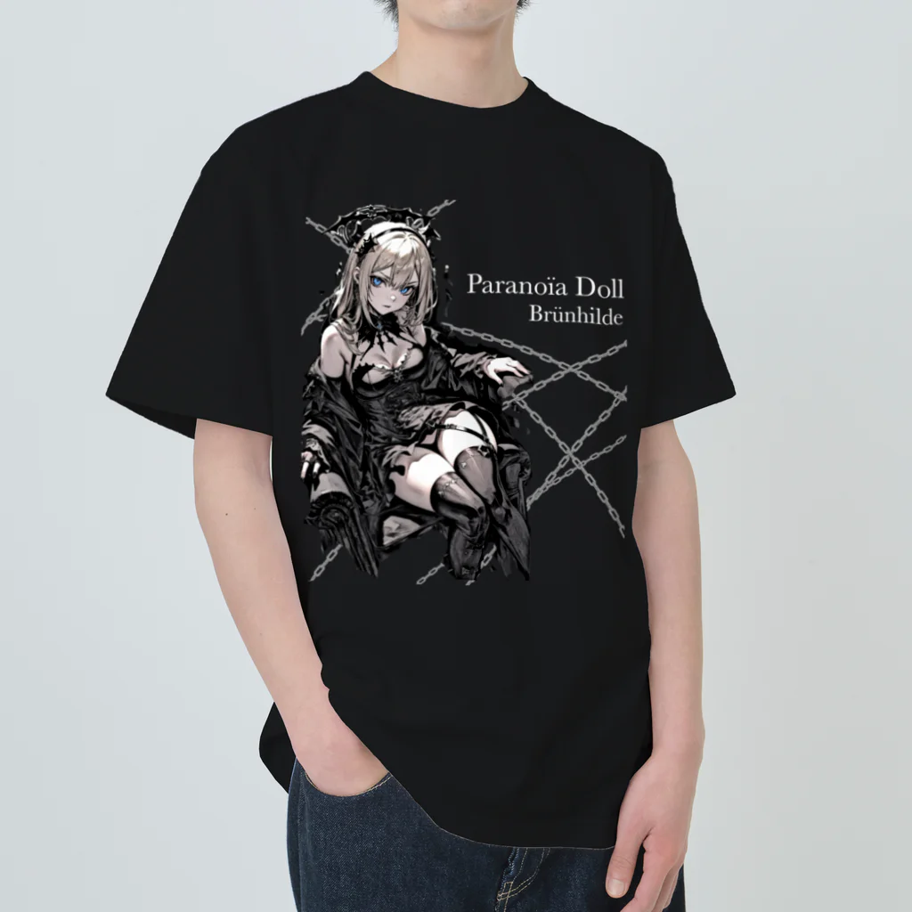 Paranoïa DollのParanoïa Doll Brünhilde ゴスロリ少女 ヘビーウェイトTシャツ