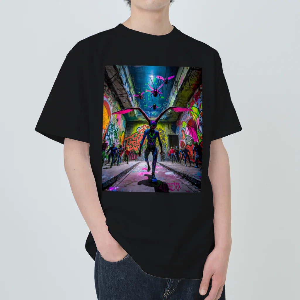 u16_agの【AI】未来と現在 ヘビーウェイトTシャツ