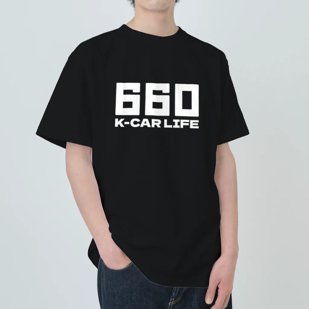 QUQU_WORKSの660軽カーライフ 軽自動車 ホワイト ヘビーウェイトTシャツ